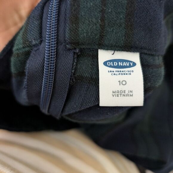 Old Navy Blue and Green Plaid Circle A-Line Skirt Size 10 - Picture 3 of 5